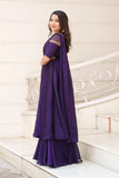 Tanvi-drape gown