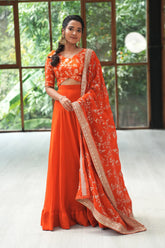 Orange Brocade