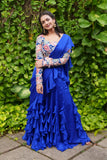 Manya - Ruffled drape lehenga