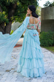 Blue Layered drape