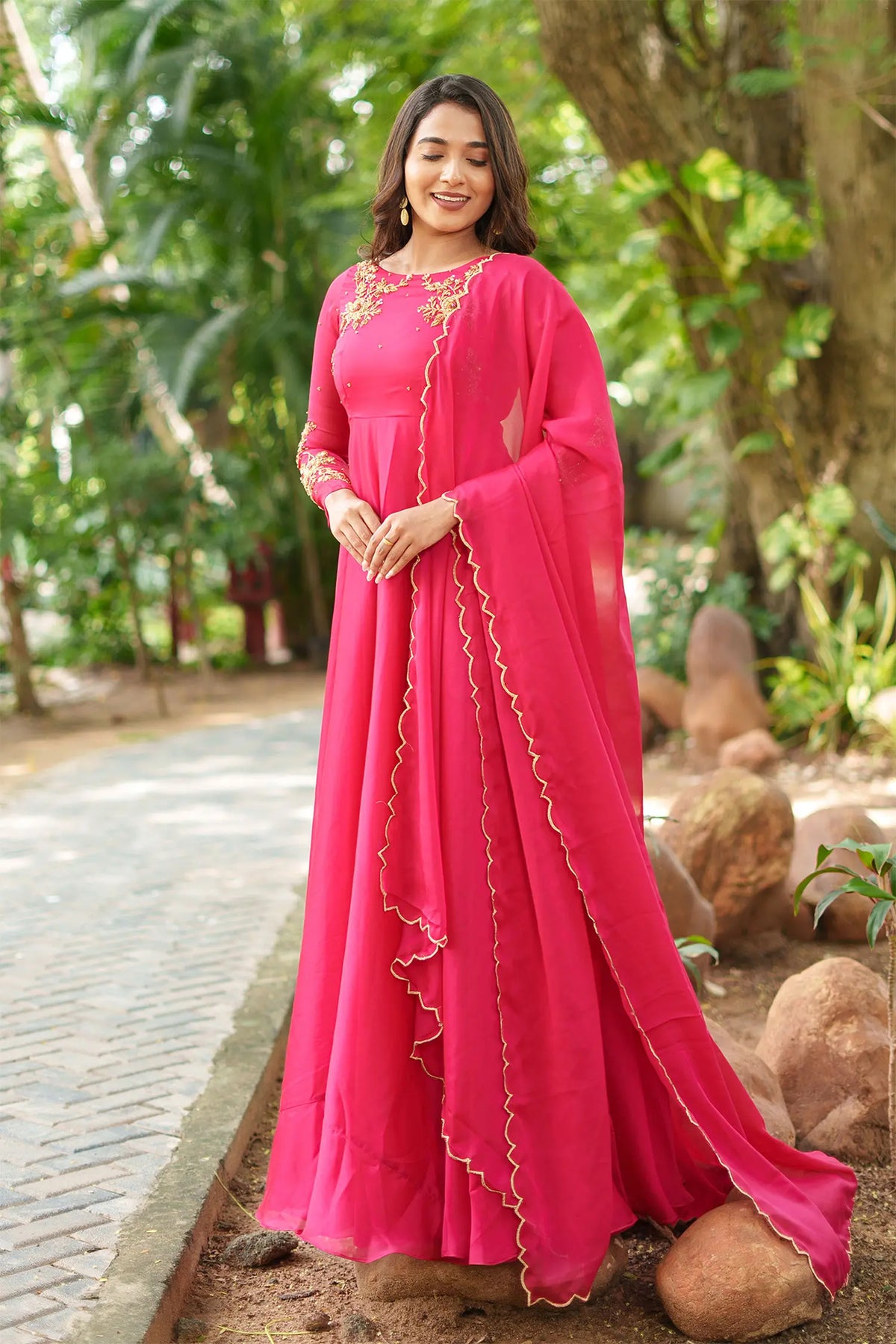 Darshana-Anarkali with dupatta
